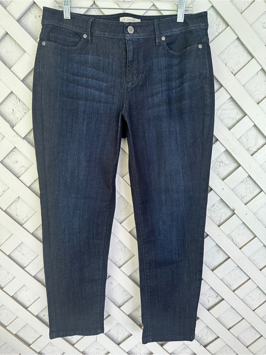 J. Jill Denim - J.Jill Denim Authentic Fit Slim Leg Cropped Jeans Dark Wash 12P